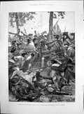 Antique Print Mrs Henry Austin Battle Ramillies Lord Clarks Irish Reg 1893 19th