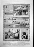 Old Antique Print Wire Wound Gun King French Races Statue Gambetta 1905 20th