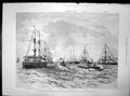 Old Print British Italian Squadrons Spithead Inspection Prince Wales 1895 19th