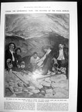 Antique Print Lotschberg Tunnel Queenalexandra Train Calais Kensington 1911