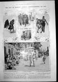 Antique Print Sketches Aeroplane Flight Imperial Mission Consantinople 1911