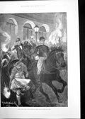 Original Old Antique Print Eastern Crisis Prince George Greece Papamaleko 1897