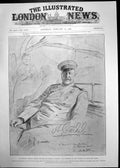 Original Old Antique Print Portrait General Stoessel Defender Port Arthur 1905