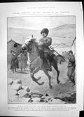 Antique Old Print Stoessel Exhibiting Charger General Nogi Toast Pledged 1905