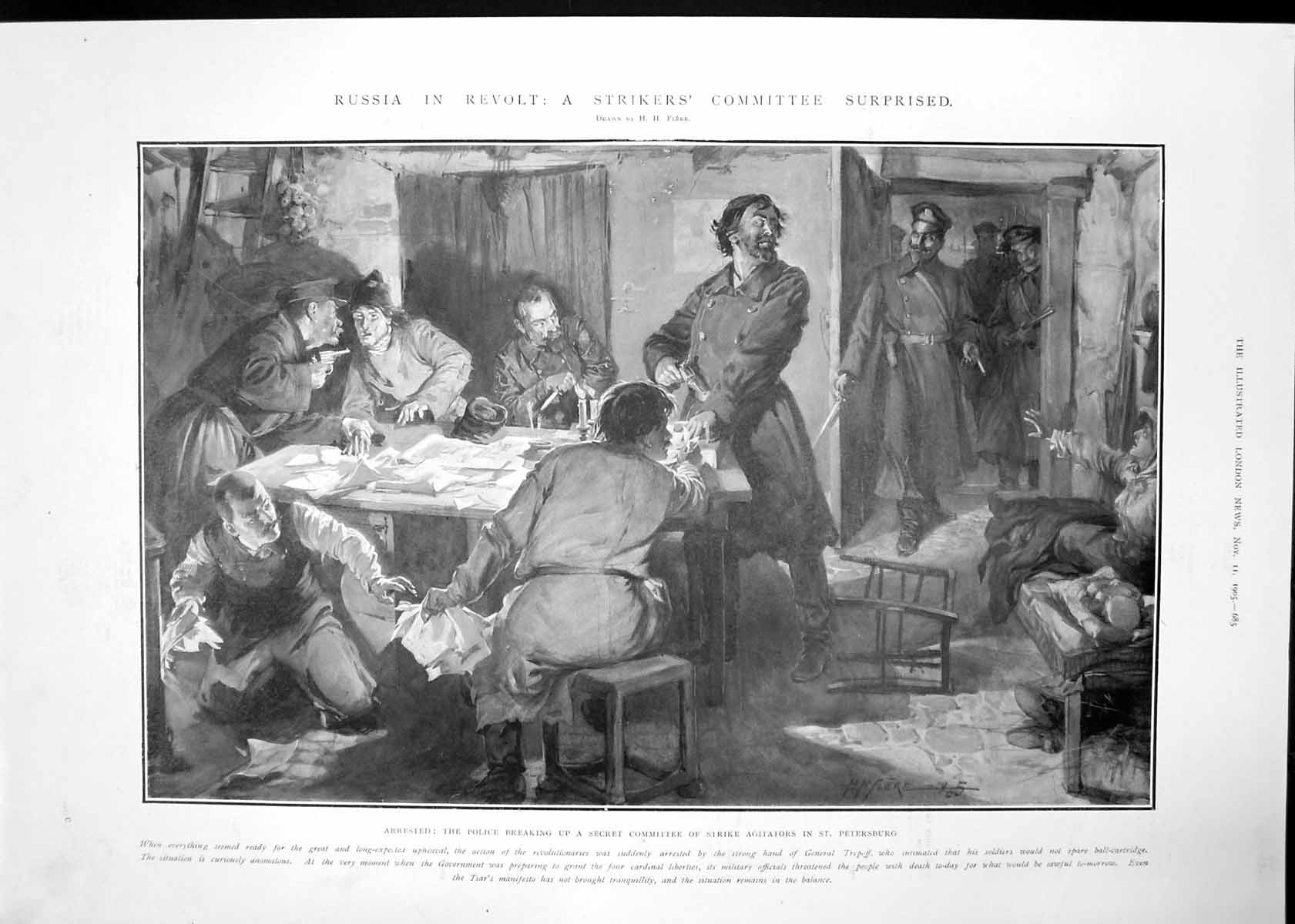 Antique Print Strikers Committee St Petersburg Recent Excavations Rome1905 20th