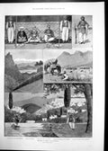 Antique Old Print Sketches Armenia Kurdistan Jubilee Actress Mrs Keeley 1895
