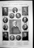 Old Antique Print Canadian Men Power House Quebec Parliament Toronto 1911 20th