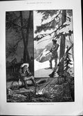 Antique Old Print Christmas Australia Canada Foussa Zoological Gardens 1890