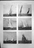 Antique Old Print Yacht Race America Cup Plans Wave Stress War Vessels 1901