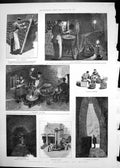 Antique Old Print Treatment Champagne Reims Vineyards Champagne Cellars 1889
