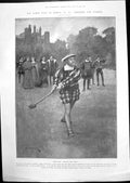 Old Print Henry Viii Throwing Hammer Barre Hunting Loubert Ferdinand 1905 20th