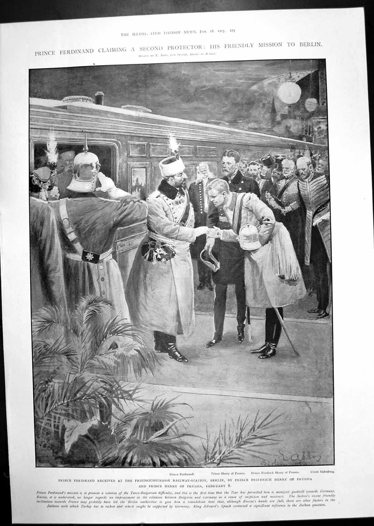 Antique Print Prince Ferdinand Mission Berlin Car Van Designs Olympia 1905 20th
