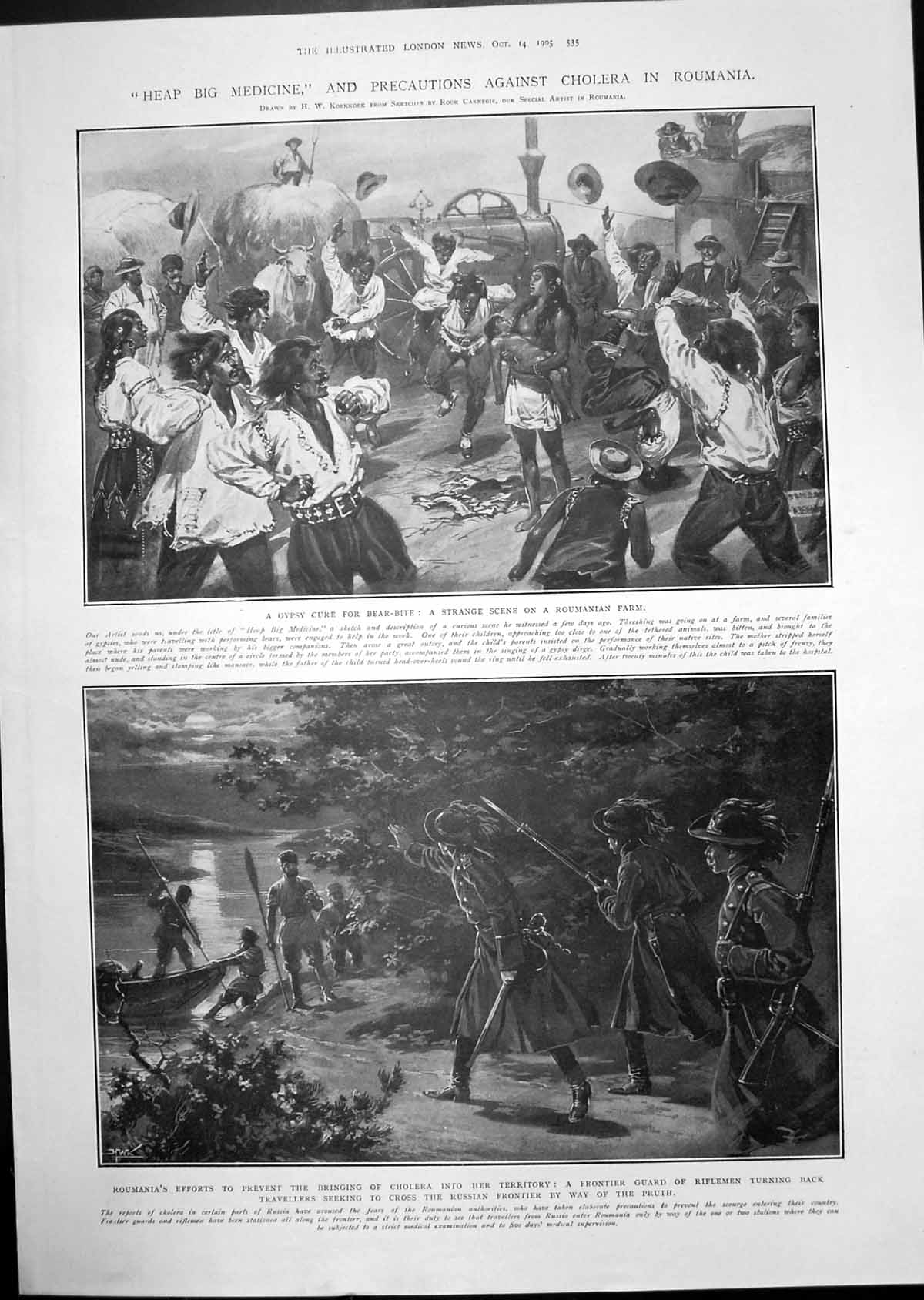 Old Print Roumania Medical Cures Cholera Prevention Tristan Da Cunha 1905 20th