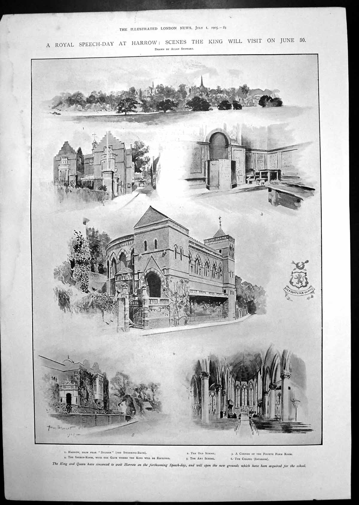Old Harrow Scenes Kings Visit Huntley Palmers Dessert Wafers Advert