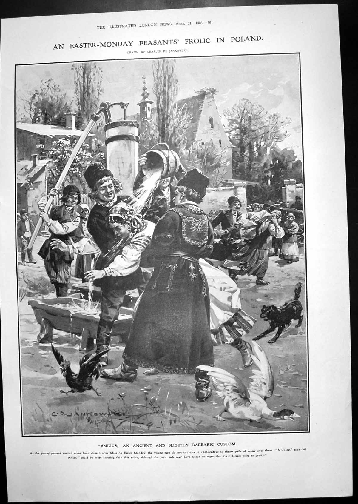 Old Easter Peasant Custom Poland Smigus Safety Foreland Lighthouse 19 20th