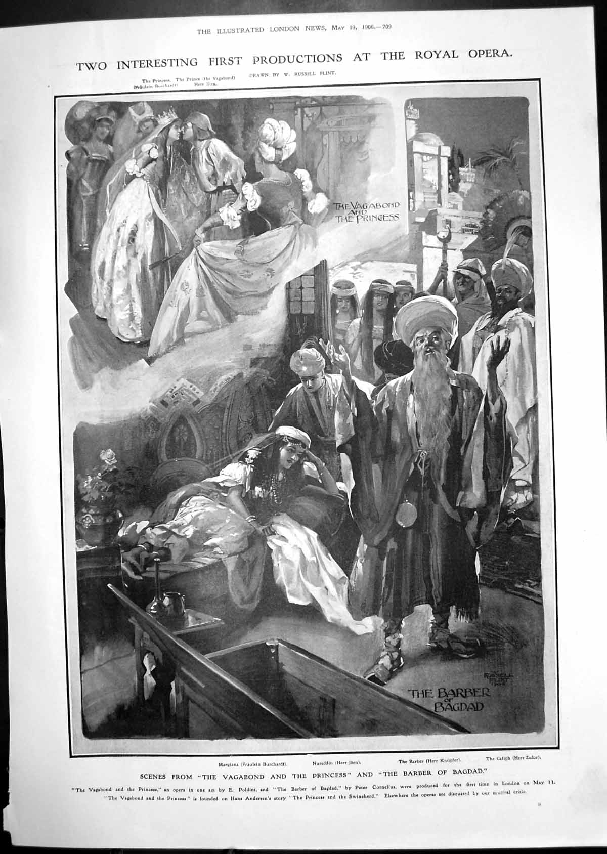 Old Royal Opera Vagabond Princess Barber Bagdad Rebellious Zulus 1906 20th