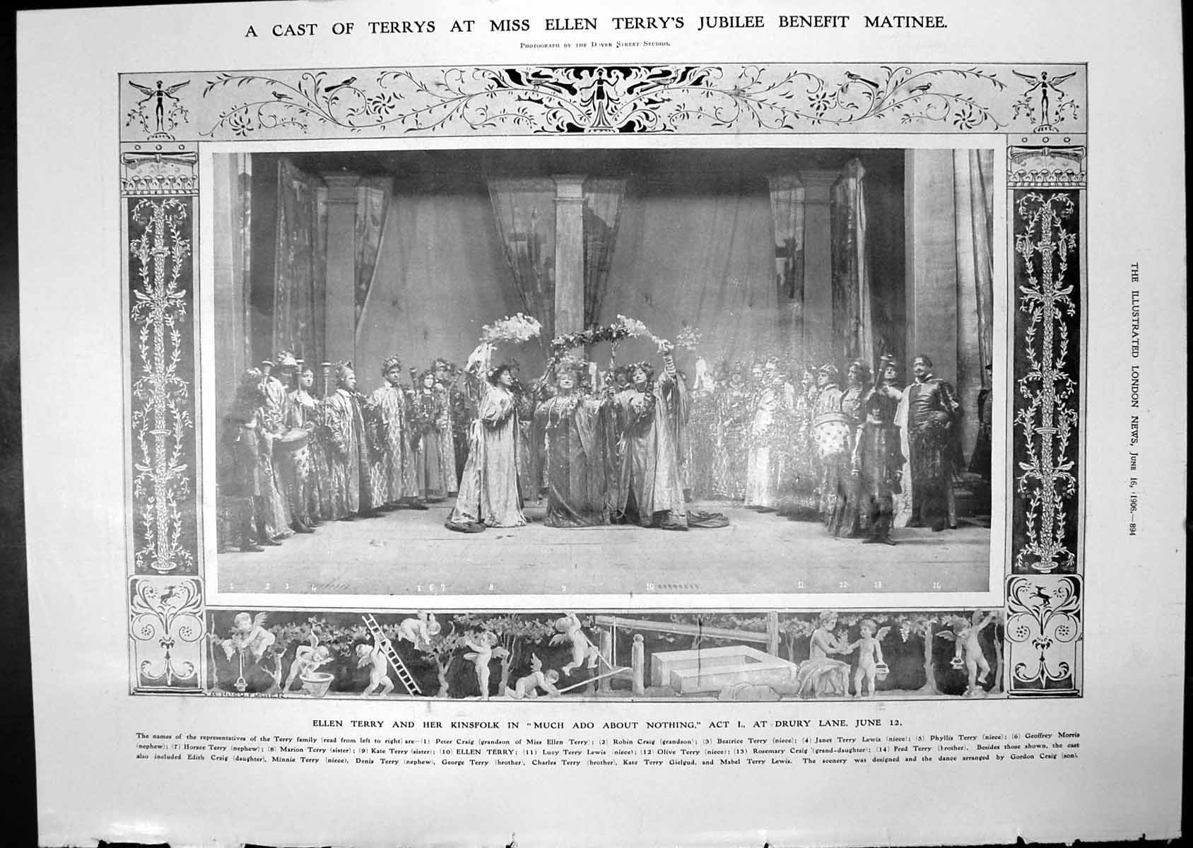 Old Ellen Terry Benefit Matinee Living Pictures Tableaus Baldry Solom