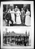 Antique Print Prince Wales Family Berkshire Freemasons Sandringham Sketches