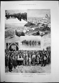 Old Print Crete Nile Dam Works Assouan Royal Yacht Victoria & Albert 1899 19th