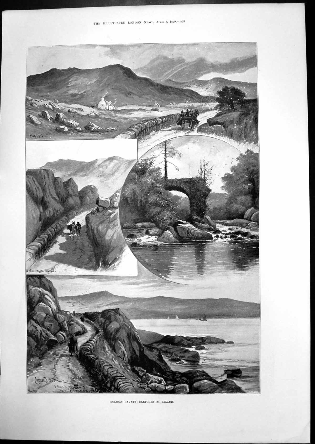 Old Holiday Haunts Sketches Ireland Viceregal Lodge Simla Sketches 18 Victorian