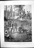 Antique Old Print Employment Dogs Warfare Robert Louis Stevenson'S Tomb 1899