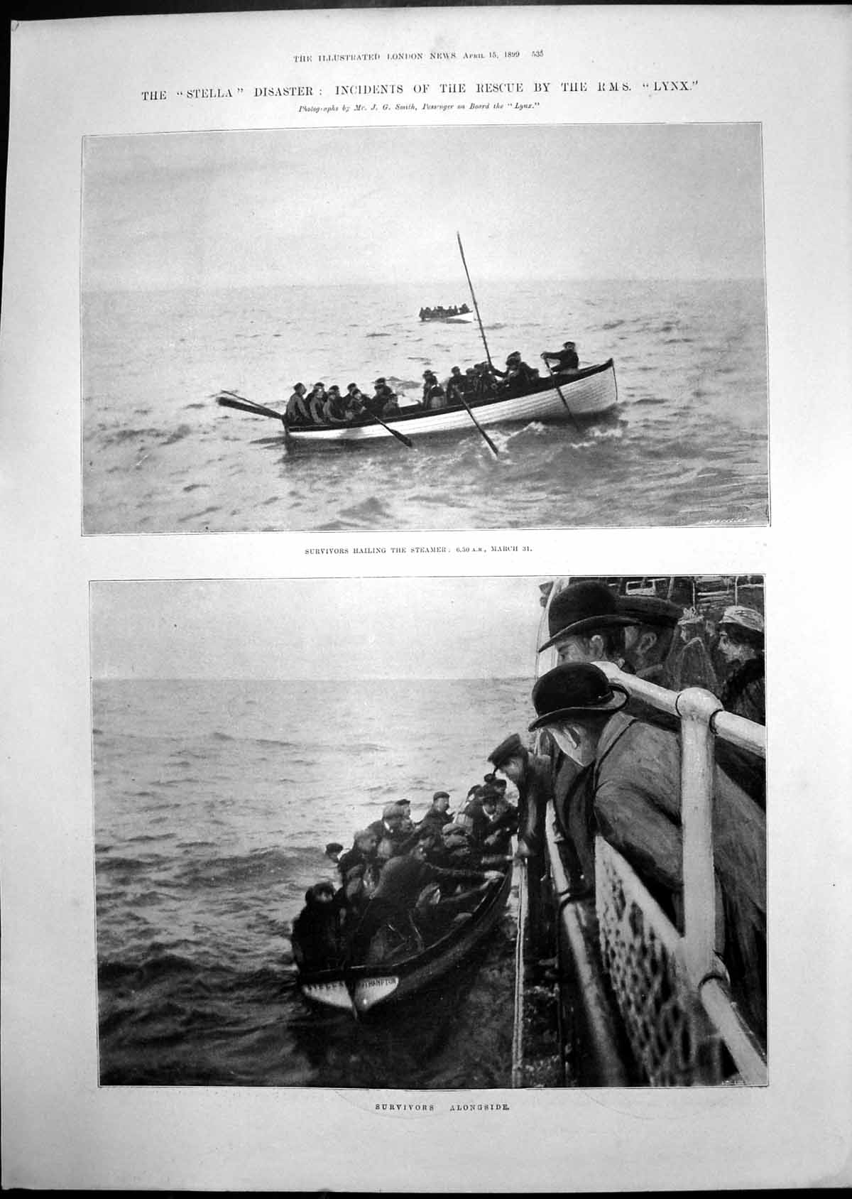 Old Print Stella Disaster Rescue Rms Lynx Campo Del Fiori Medal Pope 1899 19th