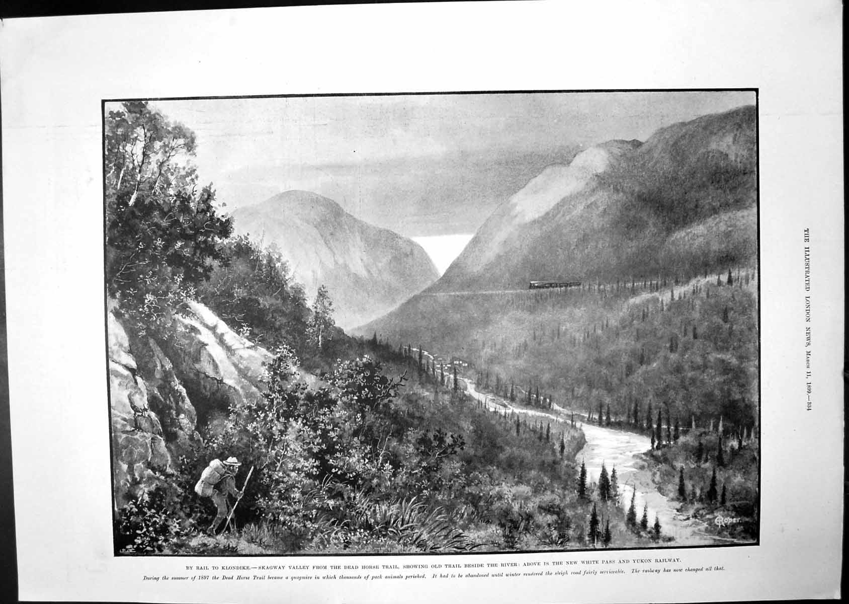 Antique Print Klondike Yukon Railway Personal Columns Mssrs Thomas Cook1899