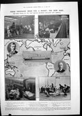 Antique Print England America Penny Postage Bulgarian Queen Portraits 1908 20th