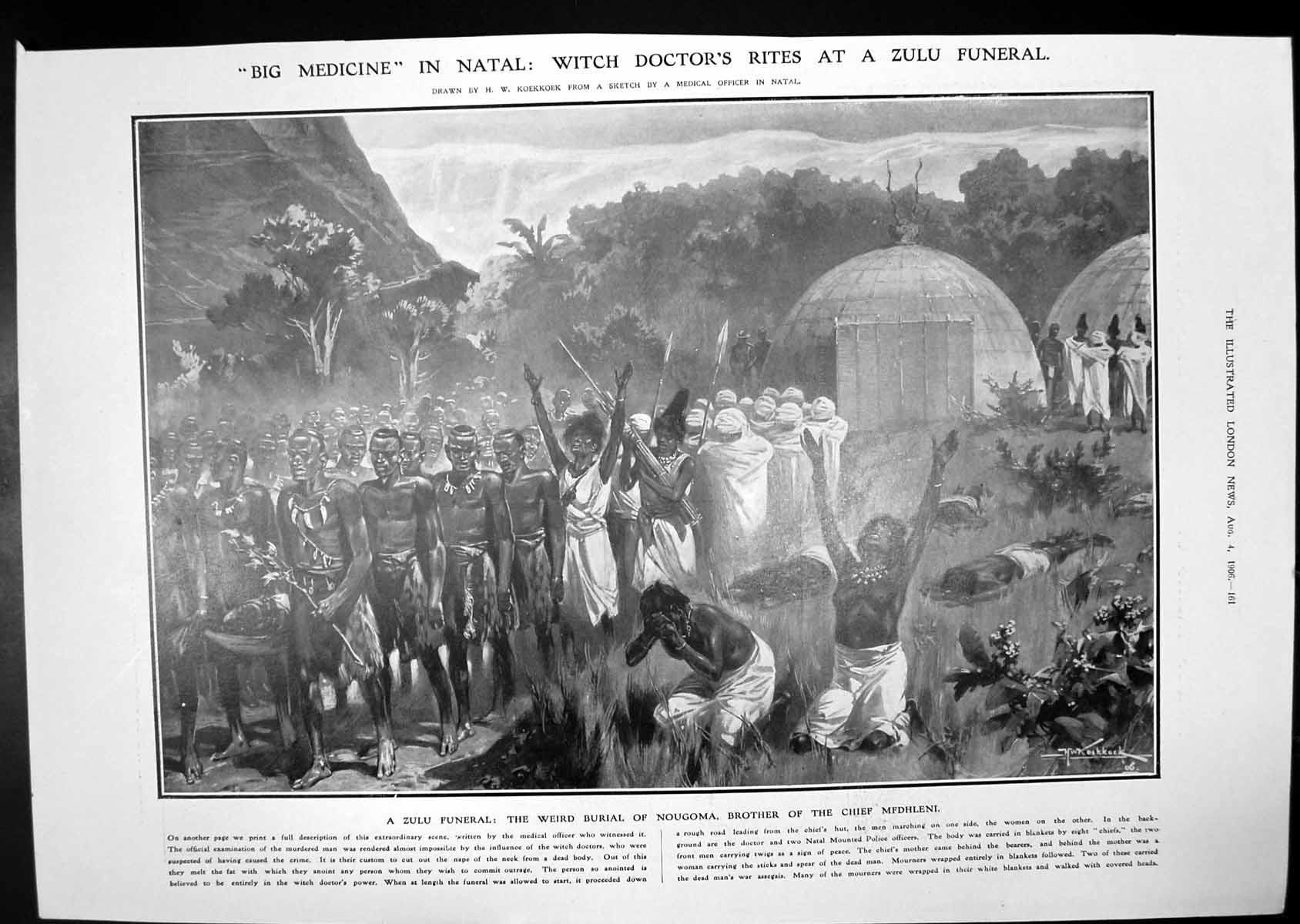 Old Medicine Natal Witch Doctors Rites Zulu Funeral Yachts Cowes 1906 20th