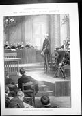 Old Print Re-Trial Captain Dreyfus Rennes Marienbad Hrh Prince Wales 189 19th