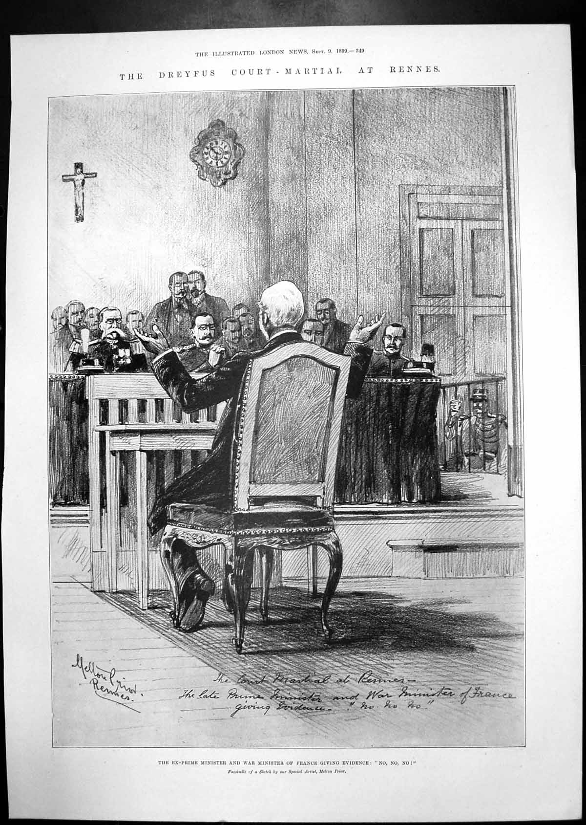 Old Dreyfus Court-Martial Rennes Evidence Bordereau General Roget 189 Victorian