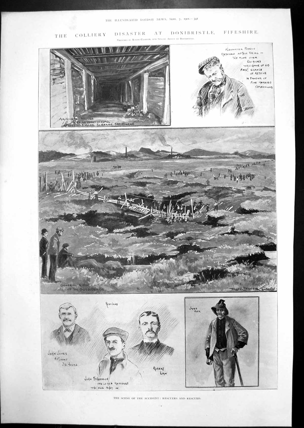 Old Colliery Disaster Donibristle Fifeshire Cattle Rancher Woman 1901 Victorian