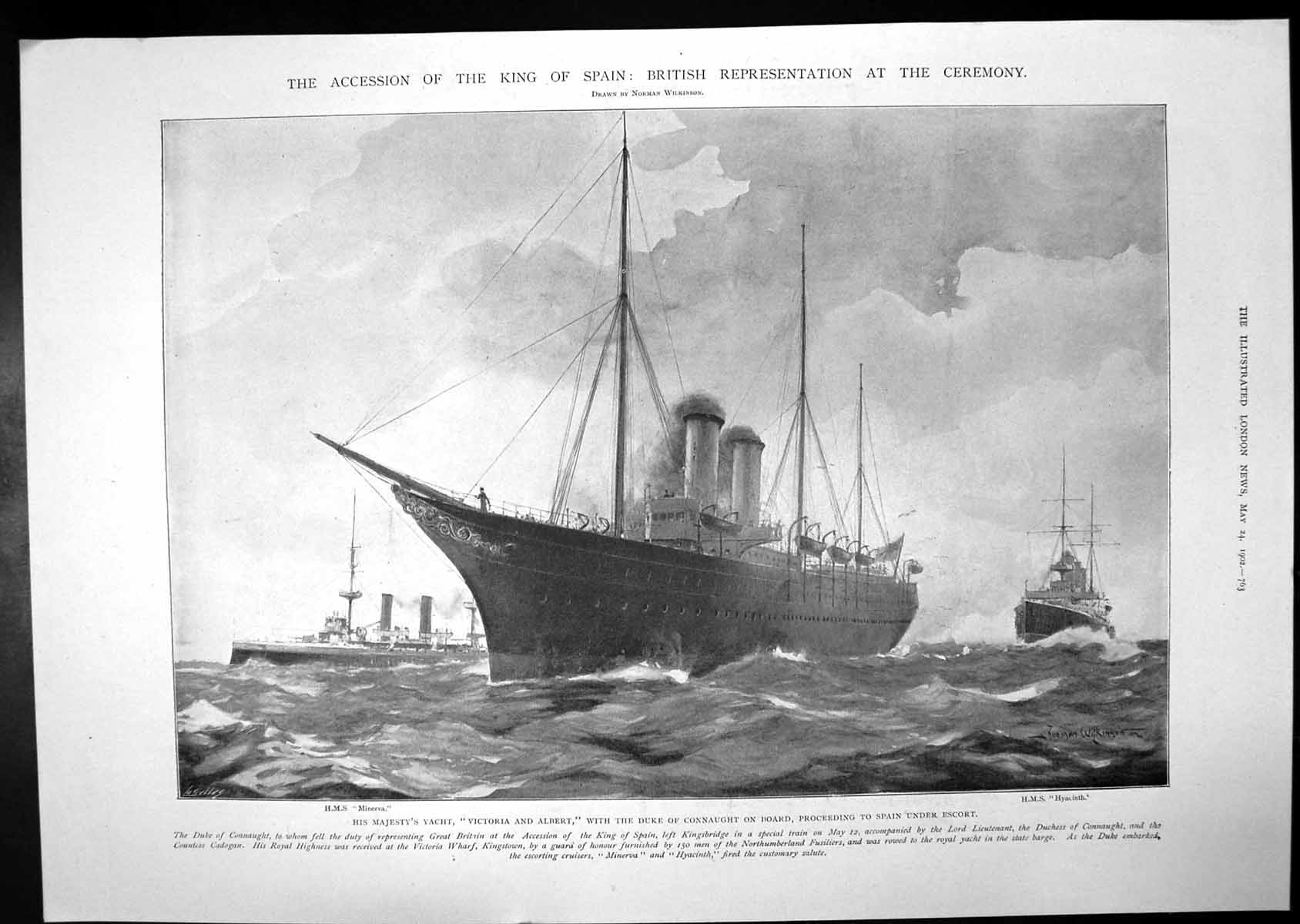 Old Victoria And Albert Yacht H.M.S. Minerva Hyacinth Colonial Gifts