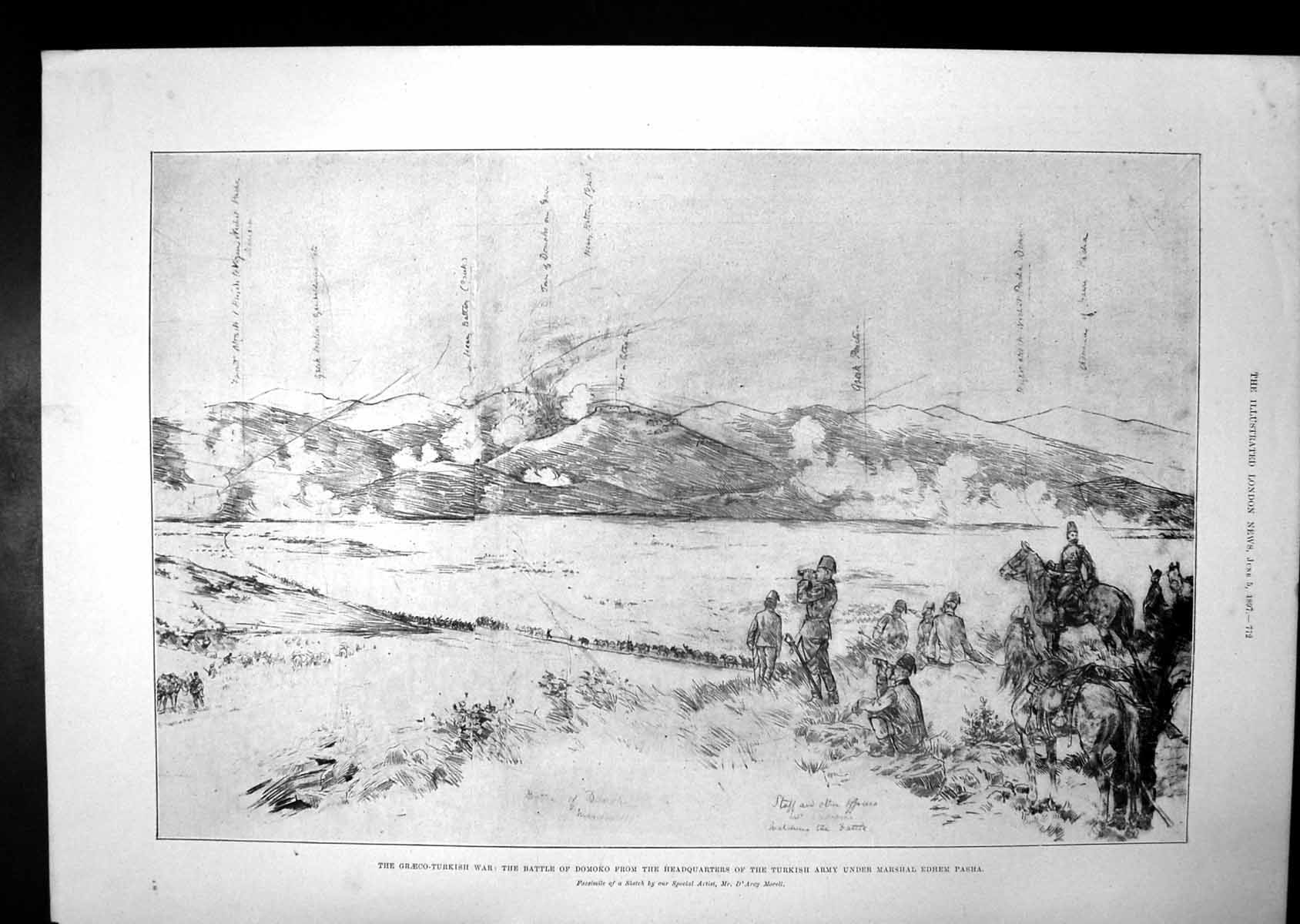 Old Graeco Turkish War Battle Domoko Scottish Folks Tale Outdoors1897 Victorian
