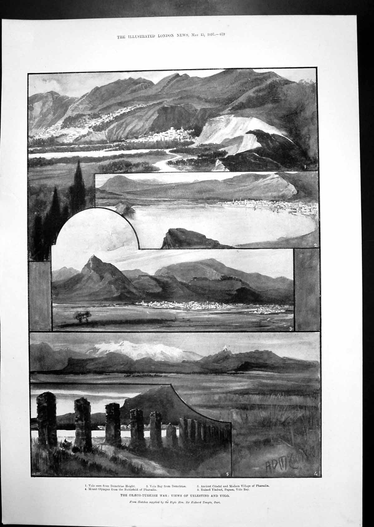 Old Graeco Turkish War Velestino Volo St Lawrence Power United States