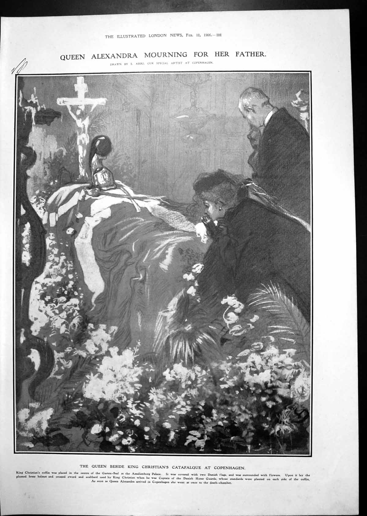 Old Queen Alexandra Mourns King Christian Steam Fire Vessel Venice 19 20th