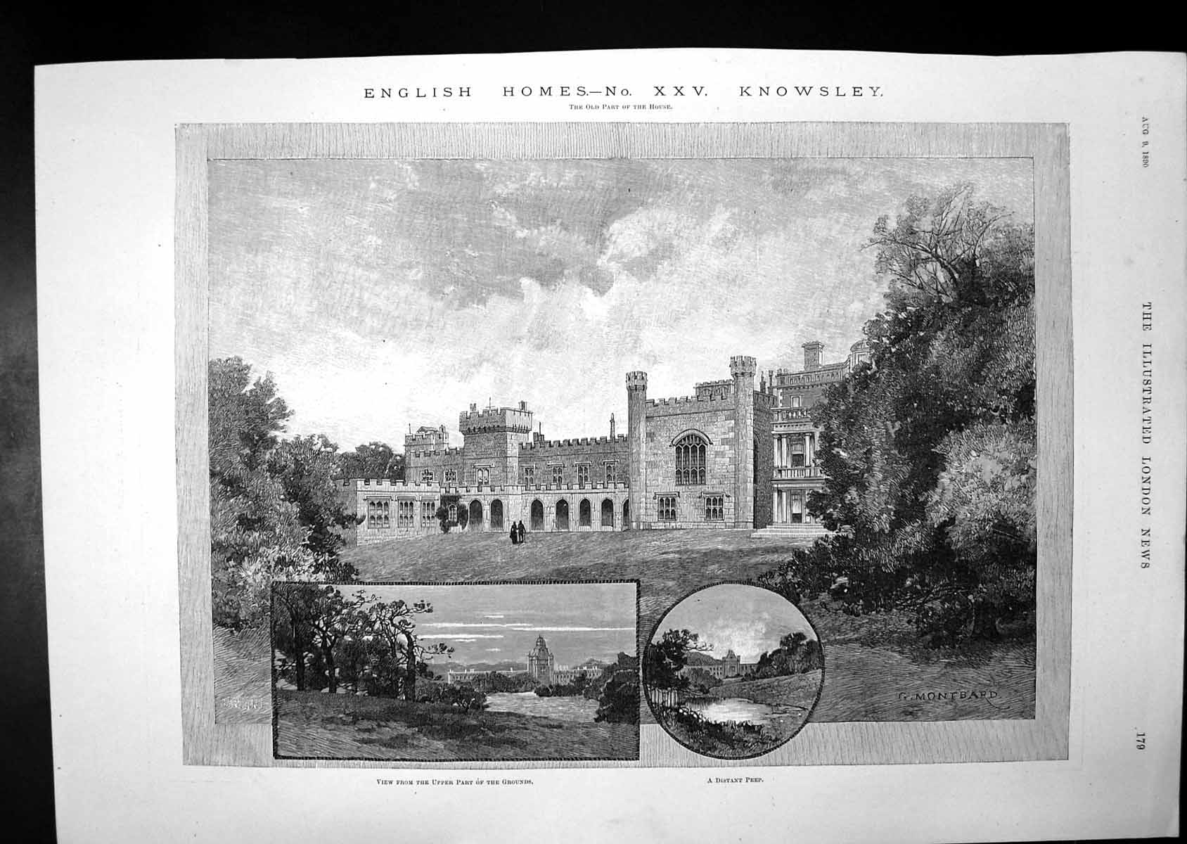 Old Print Knowsley English Homes Port Africa Street Scene Valparaiso 1890 19th