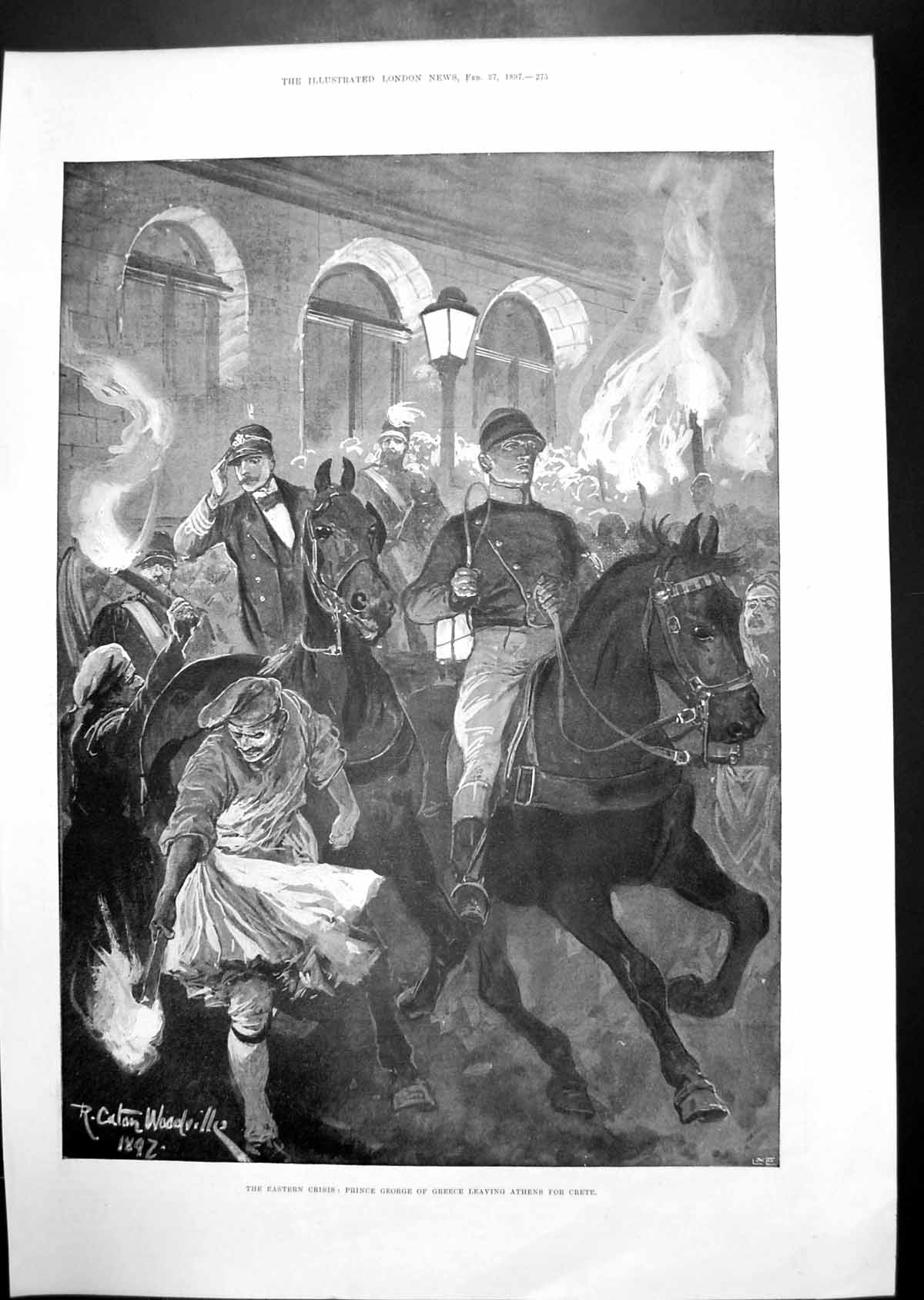 Old Eastern Crisis Prince George Athens Crete Papamaleko Cretan 1897 Victorian