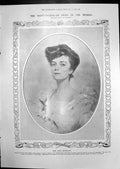 Antique Print Miss Alice Roosevelt Bride Conference Morocco Algeciras 1906 20th