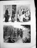 Original Old Antique Print Every Day Life German Emperor Baron Von Heintze 1889