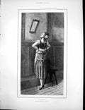 Old Antique Print Vanity J Bertrand Map Boston Part Destroyed Fire 1872 19th