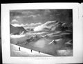 Old Print Aiguille De La Za Arolla Mont Blanc Glacier Grands Mulets C1890 19th