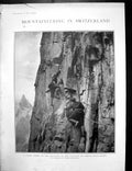 Old Antique Print Mountaineering Switzerland Mont Blanc Matterhorn C1890 19th