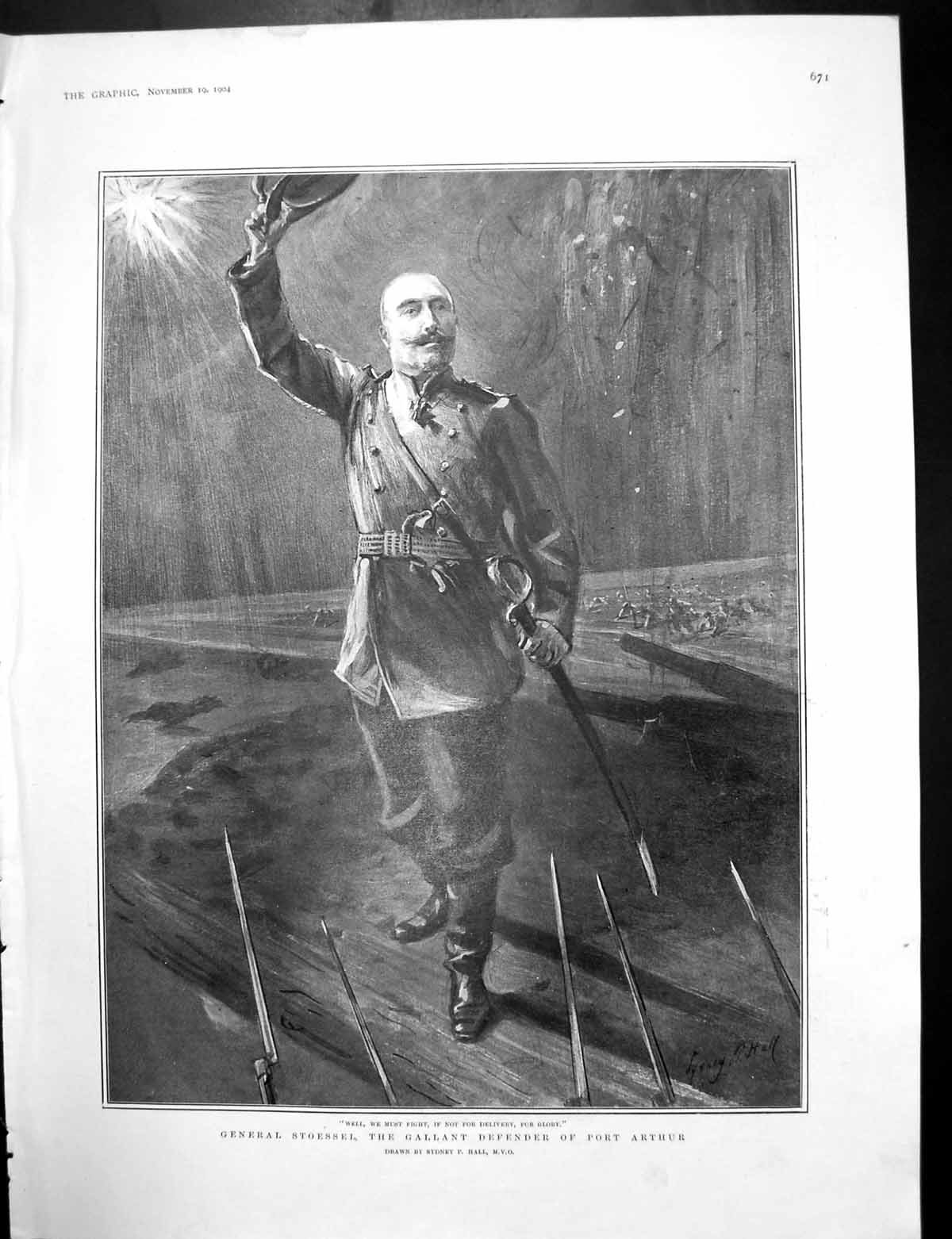 Antique Old Print General Stoessel Cotton Growing Russian Central Asia 1904
