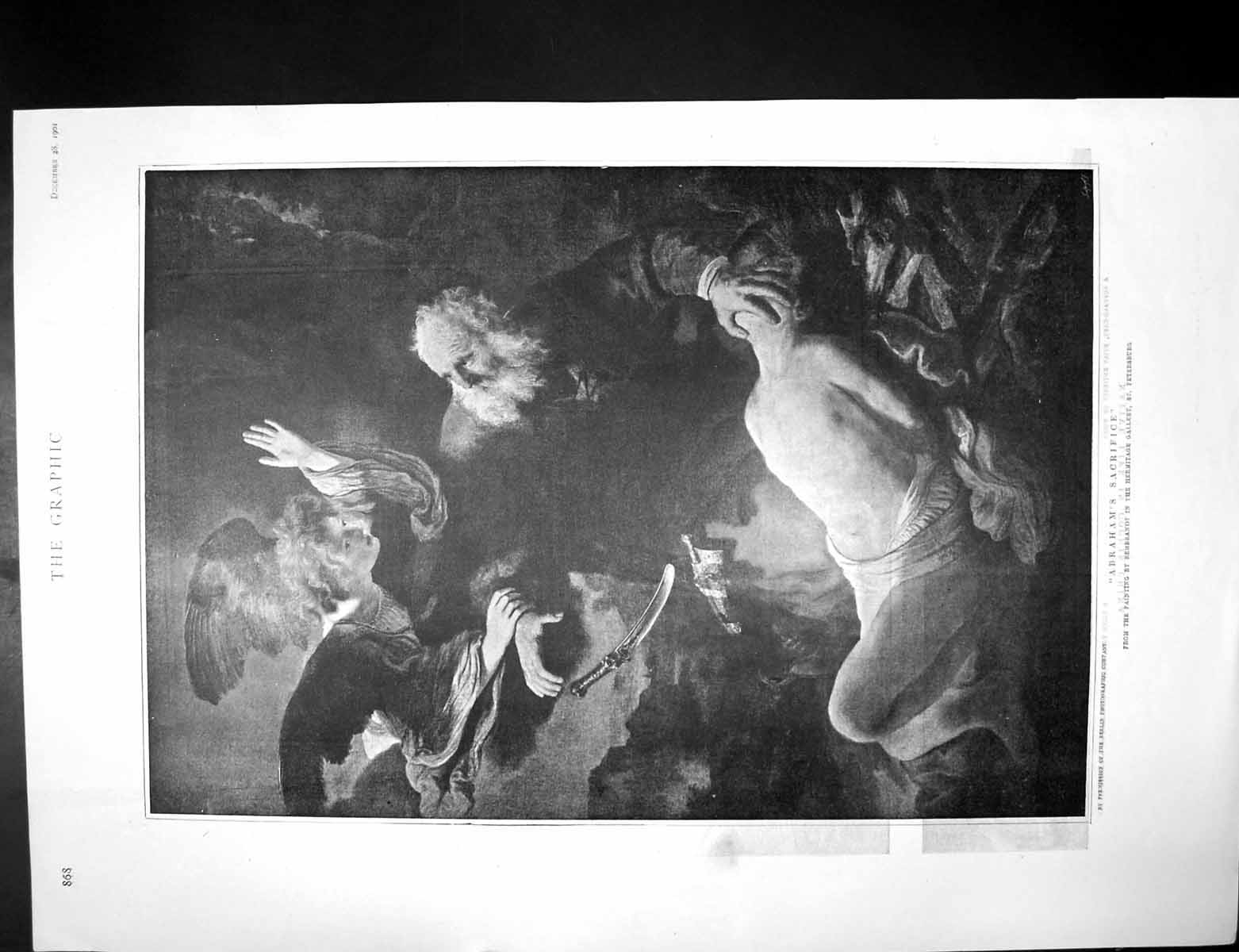Antique Print Abrahams Sacrifice Consultation Native Life Cochin China 1901
