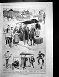 Antique Old Print Market Dayzyrardon Poland Count Ivan Tolstoy Petrograd 1915