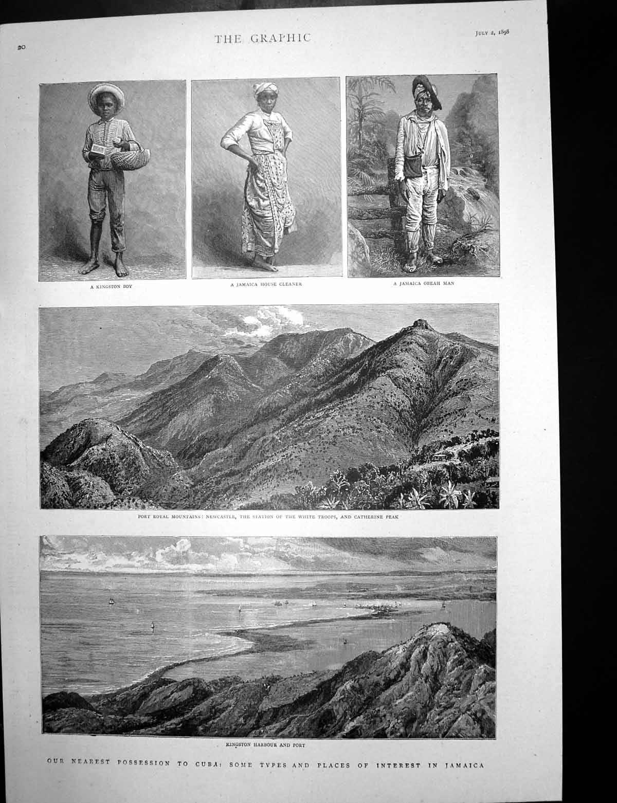 Antique Print Jamaica Kingston Newcastle Prize Dogs Ladies Kennel Show 1895