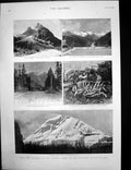 Antique Print Canadian Pacific Railway Military Road Cettinje Cattaro 1896 19th