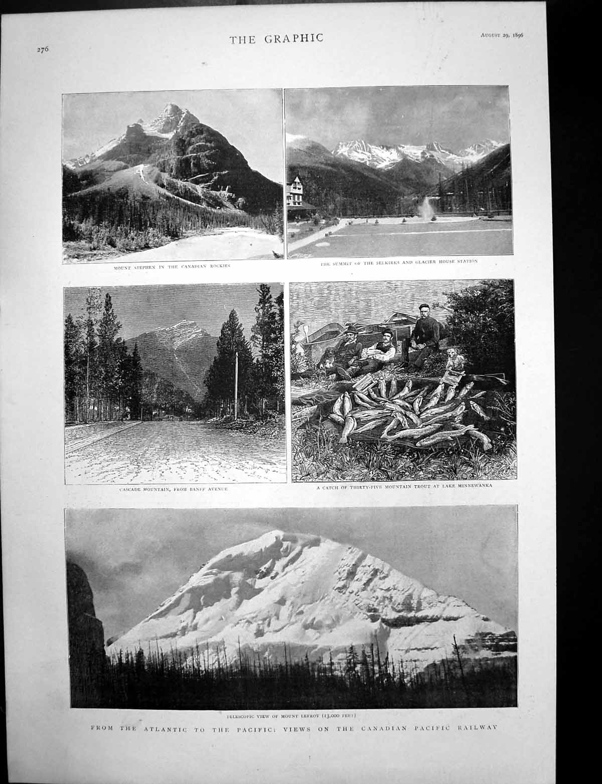 Antique Print Canadian Pacific Railway Military Road Cettinje Cattaro 1896 19th