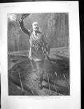 Antique Old Print Cotton Fields Tartars Khokand Gen Stoessel Port Arthur 1904